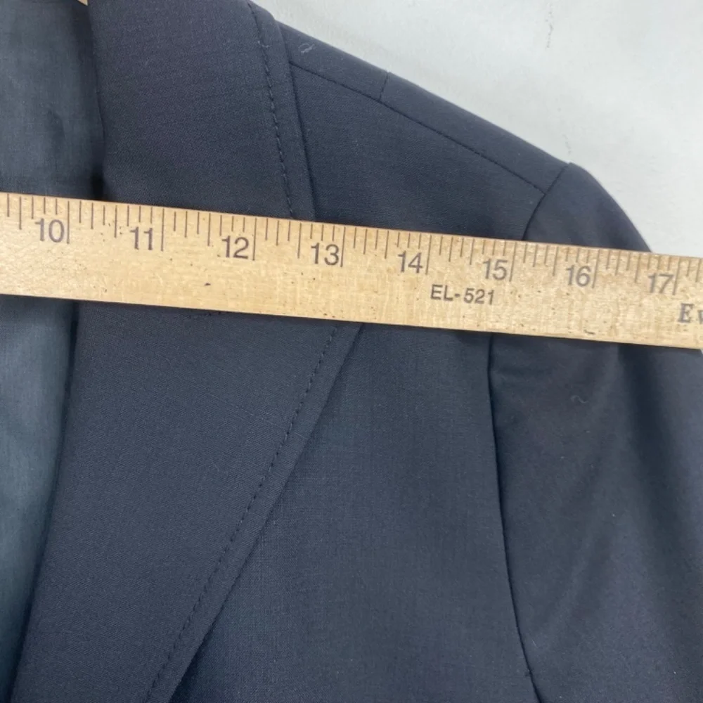 J Crew Schoolboy Blazer 10 Wool Black Minimalist Classic Menswear Office Chic